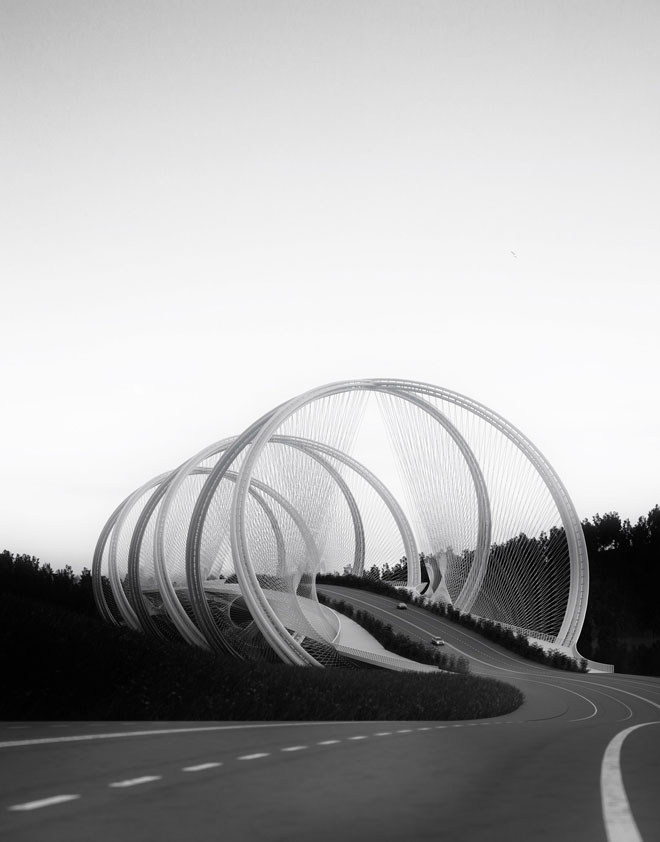 獨(dú)特雙螺旋結(jié)構(gòu):三山橋